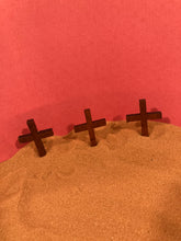 Load image into Gallery viewer, Brown Wooden Toy Crosses 2”