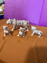 Load image into Gallery viewer, Miniature Adult White Tiger and 3 Cubs
