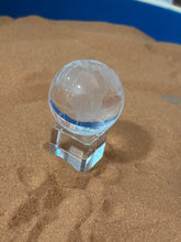 Load image into Gallery viewer, Miniature Crystal World Globe on Stand
