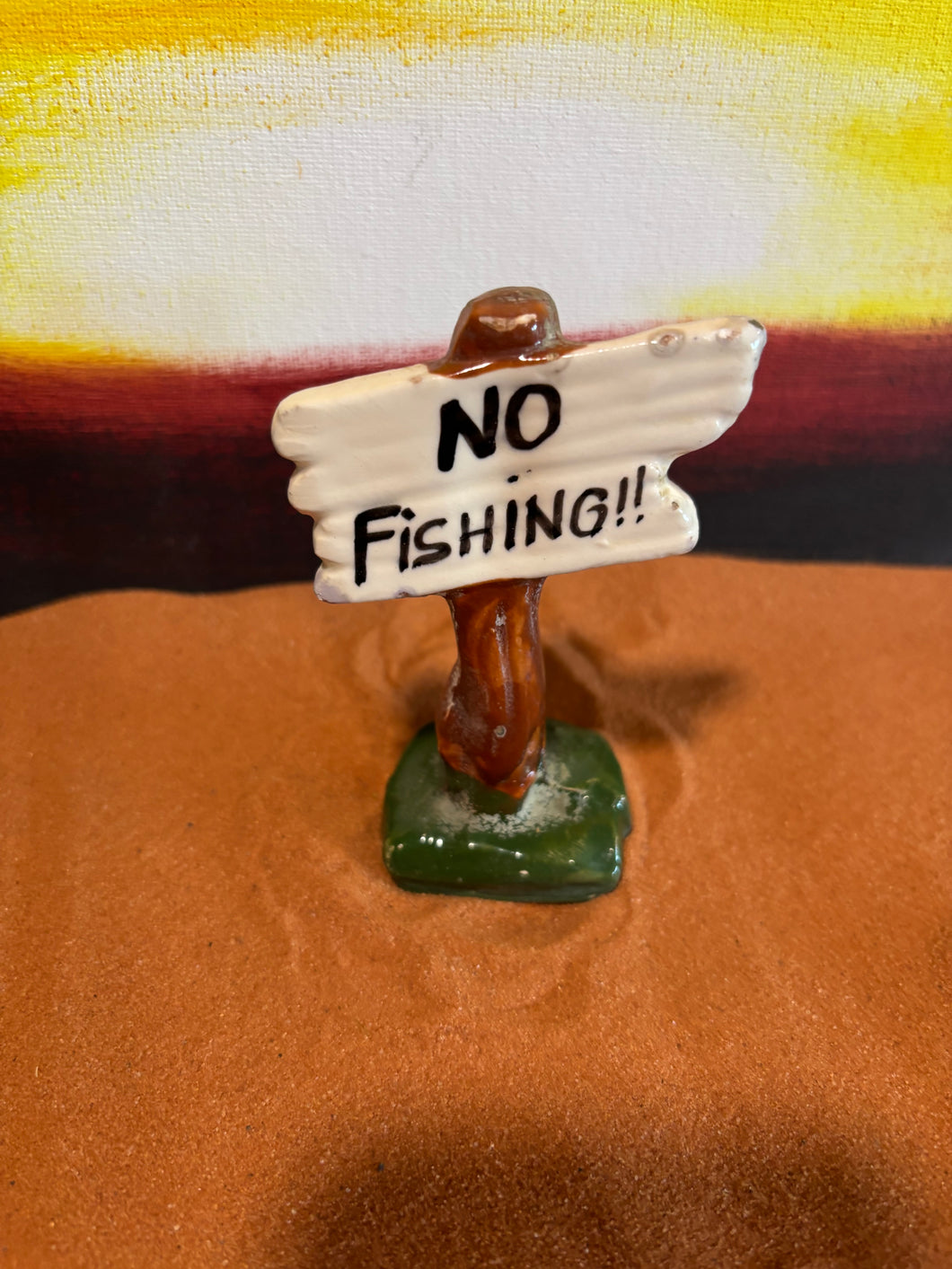 Vintage “No Fishing” Sculpture