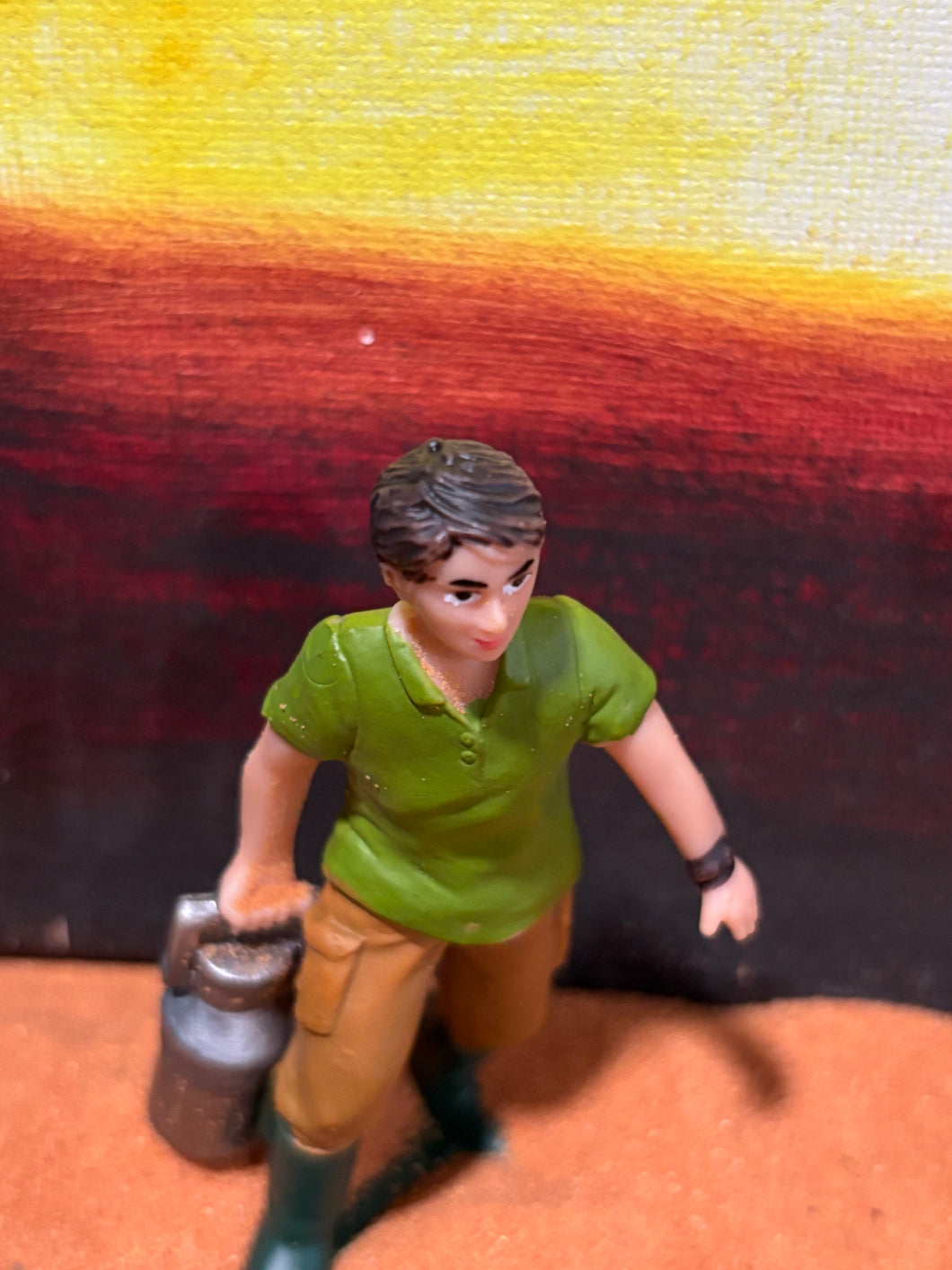 Boy Carrying Milk Bucket Mini
