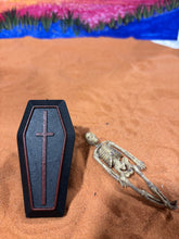 Load image into Gallery viewer, Black Coffin Miniature with Removable Lid
