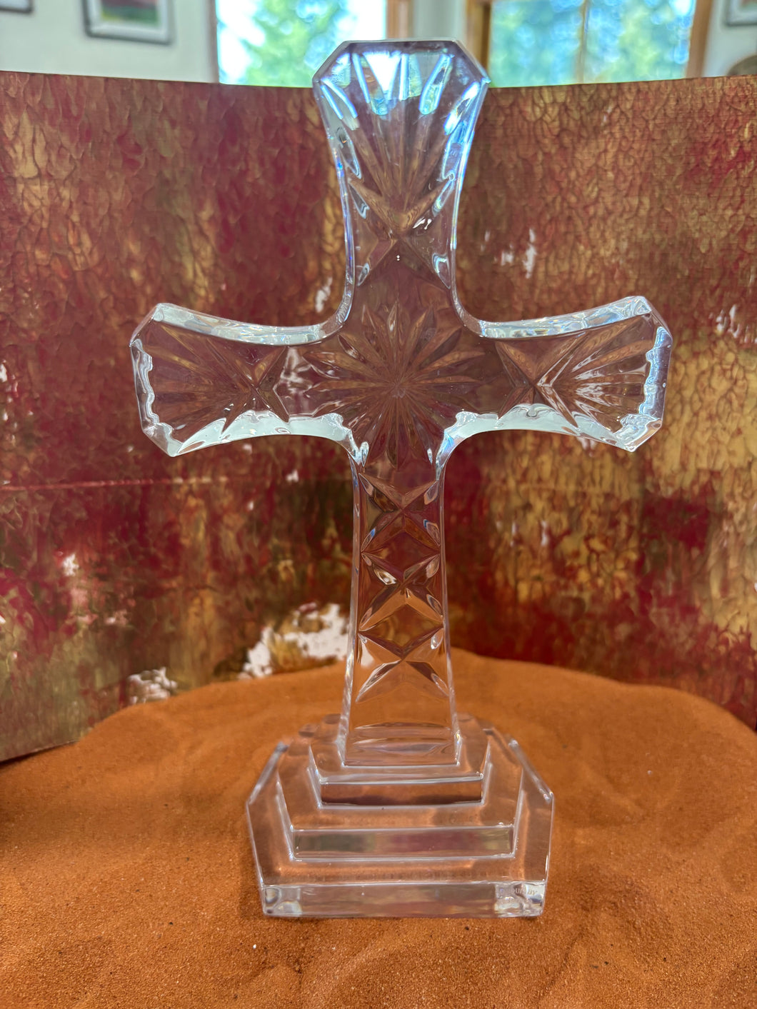 8” Cross Clear Glass