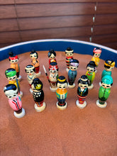Load image into Gallery viewer, Japanese Kokeshi dolls.
