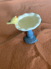 Load image into Gallery viewer, Birdbath Miniature with Yellow Bird
