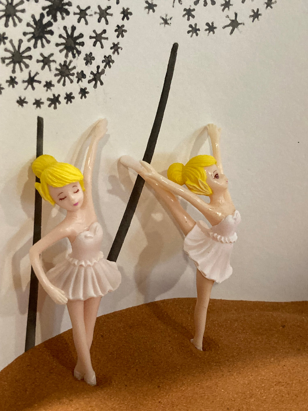 Miniature Toy Ballerina Pair