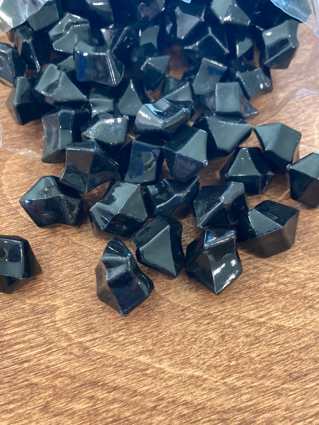 Black Acrylic Gems