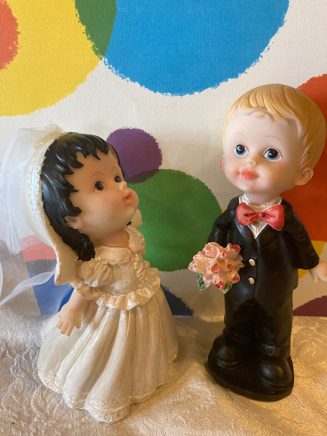 Vintage Cherub Wedding Couple
